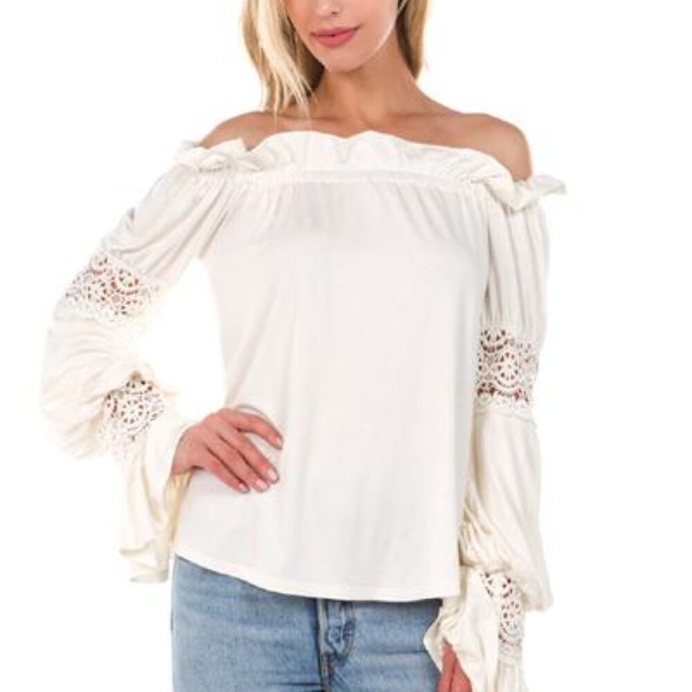 White Lace Beautiful Top Size S